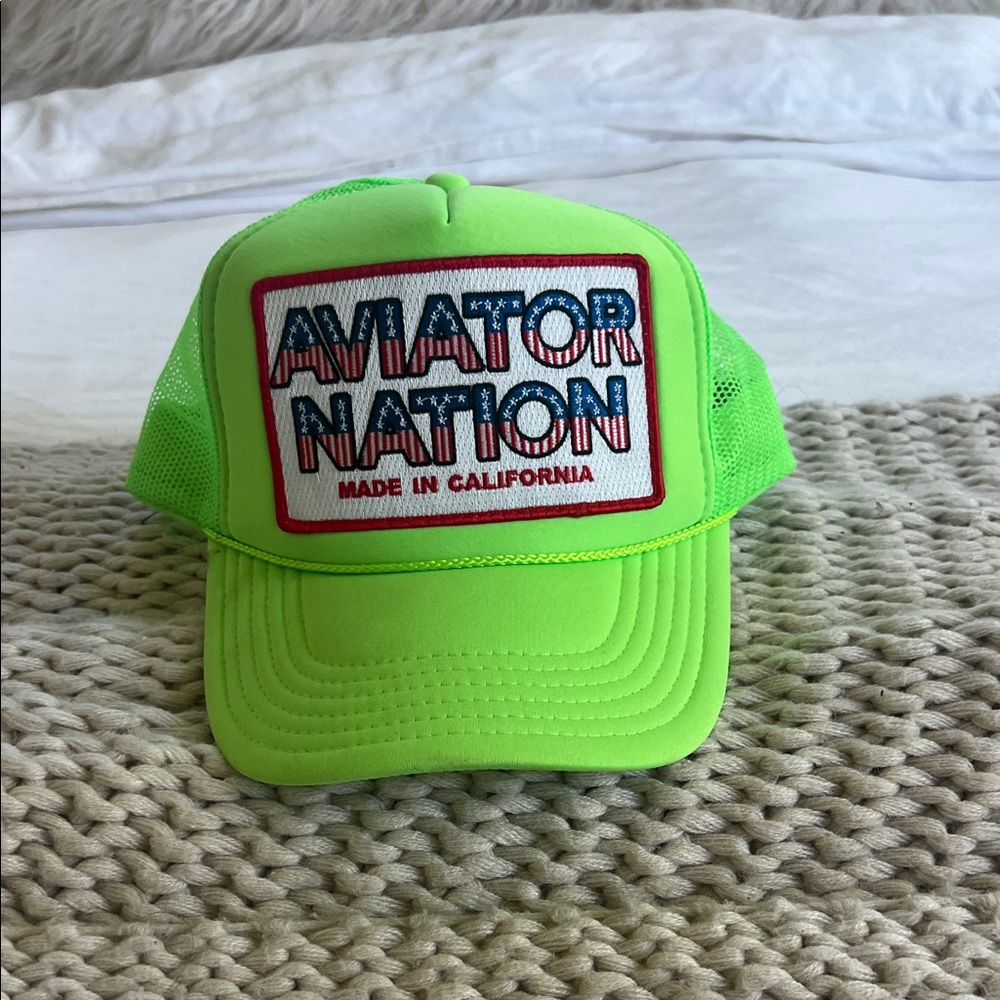 Aviator Nation Neon Green Trucker Hat